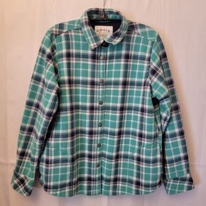 Men's Orvis Flannel Snap Up Jacket Size M